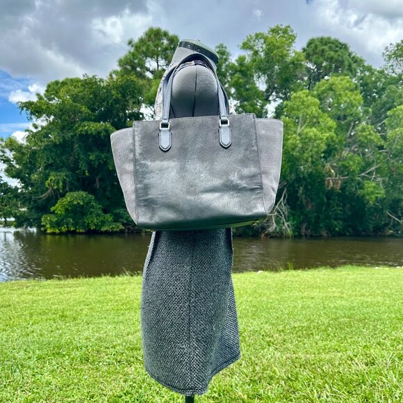 kate spade Laurel Way Suede & Hair-Calf Hadlee Tote Bag Smokey Pearl - Picture 6 of 16